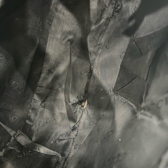 Gucci  Bamboo Ring Half Moon Medium Black Canvas - Picture 9 of 16